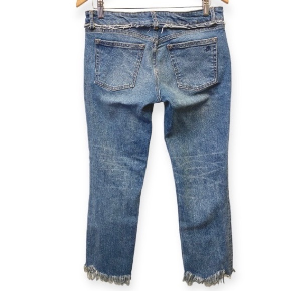 DL1961 Size 28 (6) Mara Straight Ankle Jeans Mid Rise Frayed Hems Womens Stretch - Picture 4 of 16